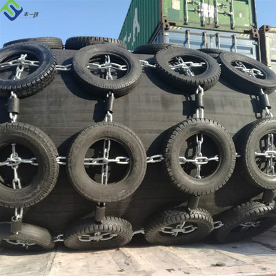 China marine rubber fender Chain nets last longer against corrosion boat fender molded rubber loading dock bumpers supplier
