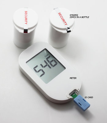 China High Blood Glucose Meter , Blood Glucose Testing Machine with Test Strips supplier
