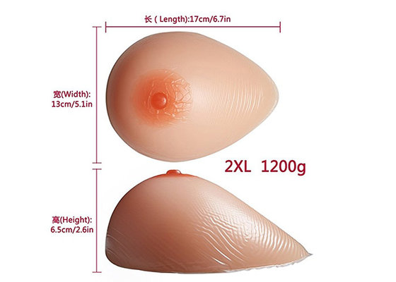 China Natural Fake Silicone Breast Prosthesis for Mastectomy , Silicone Breast Boobs supplier
