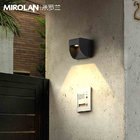 MIROLAN Wall Lamps, Black LED Outdoor Wall Sconce Lighting 3W, 3000K Modren Outside Patio Wall Lights IP65 Waterproof