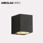 MIROLAN 10W Black Modern Minimalist LED Wall Lamps Waterproof IP54 Square Wall Mounted Lights