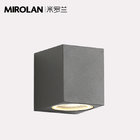 MIROLAN Grey Square Wall Sconce Light Up and Down Modern Simplicity Style Aluminum Housing