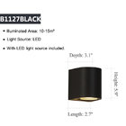 MIROLAN Indoor / Outdoor Modern Wall Sconces Up and Down Light Tube Shaped with Frosted Black Finished