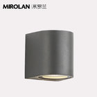 MIROLAN D-Shaped Outdoor Wall Sconce 3000k LED Modern Porch Light 10W IP54 3.1" x 3.1" x 2.7"