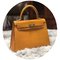 Kelly Bag Women's One-Shoulder Diagonal Bag 2022 New Trendy Crocodile Leather Platinum Bag