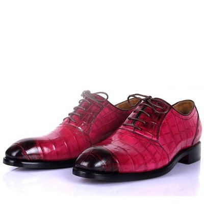 Genuine Leather Imported Crocodile Belly Italian Handmade Custom High-End Luxury Business Formal Leather Shoes