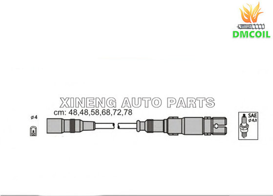 Custom Plug Wires / Auto Spark Plug Wires Anti Interference For Volkswage Skoda Audi