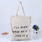 Custom Printed Organic shopping small tote drawstring canvas cotton bag