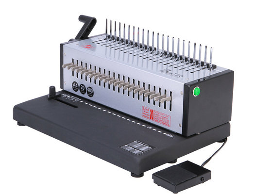 China Foot Pedal Controlle Electric Comb Binder Machine With 21 Free Pins 3*8 MM Hole Size supplier