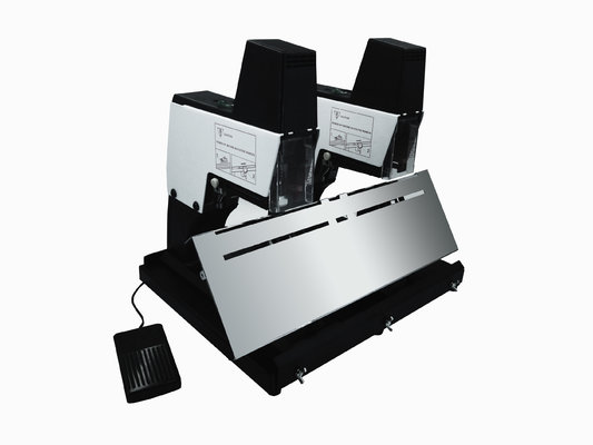 China Desktop Type Electric Heavy Duty Stapler Double Head Stapler Black / White supplier