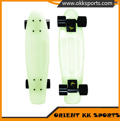 Custom Glows in the Dark Skateboard Kick Board Surf Skateboard Complete with LED Wheels