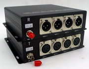 4 CH XLR Balance Audio To Fiber Optic Converter,Banlanced audio over fiber extender