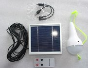 Free power with solar lamps 3W LED bulbs with lithium battery, remote functions