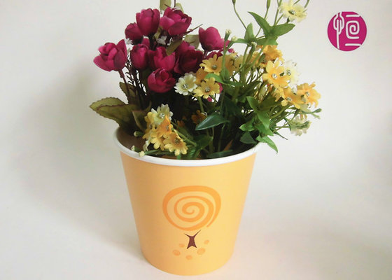 China Disposable Flower Paper Pot  Top Diameter 132mm Custom Logo Printed supplier