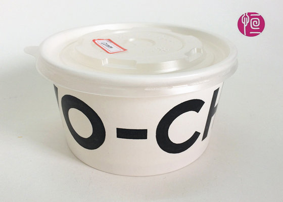 China 12oz Custom Logo Printed Paper Salad Bowls with Clear Lids / FDA Certificated supplier