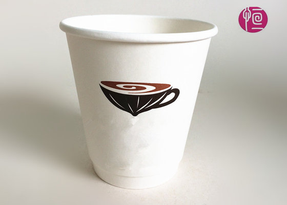 China 10oz Top 90mm Takeaway Paper Cups Double Wall Coffee to Go Cup With Plastic Lid supplier