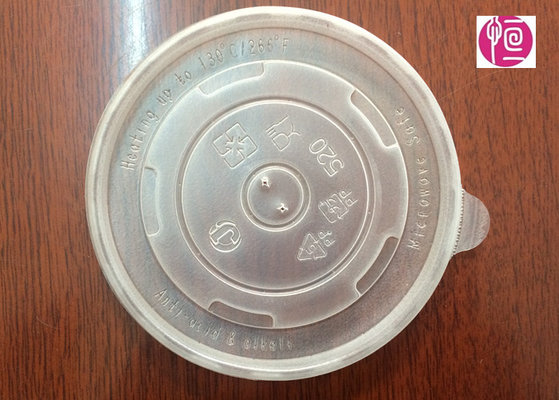 China 16oz 113mm Disposable Plastic Lids , PP Material Flat Soup Lid For Instant Noodle supplier