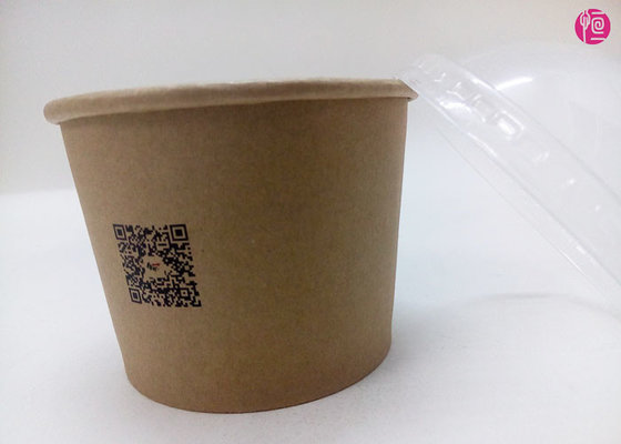 China QR Code Artwork Flexo Printed Kraft Paper Soup Bowls 16oz eco friendly supplier