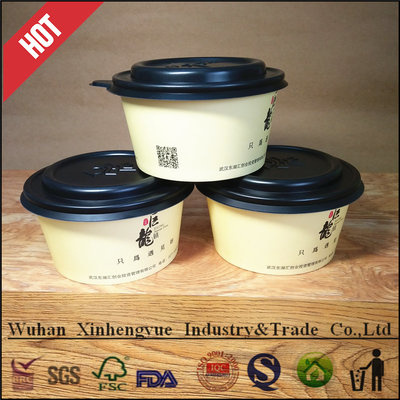 China Eco - Friendly Noodle / Hot Soup Paper Cup , 28oz 32oz 36oz Disposable Soup Containers supplier
