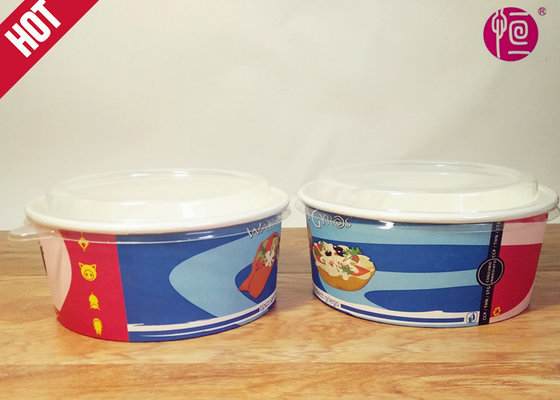 China Offset printing paper soup bowls for rice , disposable salad bowls supplier