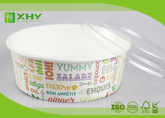 China No Leak 1000ML Paper Salad Bowls Food Grade FDA &amp; FSC &amp; BRC &amp; ISO Certification supplier