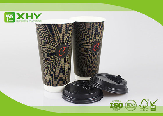 China Matte Finished Coffee Paper Cups Manufacturing 20oz Double Wall Paper Cups with Lids supplier