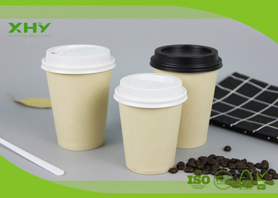 China 8oz Food Grade Eco-friendly Bamboo Paper Cups Single Wall for Coffee with Lids supplier