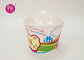 Printing Diposable ice cream paper cups with lids for Frozen Yogurt supplier