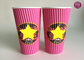 20oz Wave ripple coffee cups / Pink Print thermal disposable cups supplier