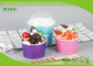 5oz 170ml Food Grade Solid Color Printing Disposable Ice Cream Cups with Dome Lids supplier
