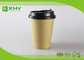 12oz 400ml FDA Certificated Eco-friendly Plain Kraft Brown Single Wall Paper Cups with Lids supplier