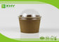 8oz Plain Kraft Brown Disposable Ice Cream Paper Cups with Dome Lids supplier