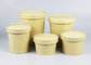 Plain Kraft Wooden Brown Pulp PLA Coated Paper Soup Bowl With Paper Lid supplier