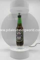 CUSTOMIZE rotating led light magnetic floating levitate pop wine beer bottle adveritising racks