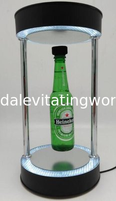 acrylic magnetic floating levitation pop beer bottle adveritising racks