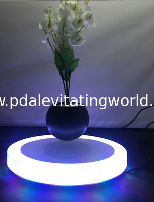 led light magnetic levitation floating air bonsai plant pot tree gift