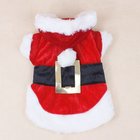 Holiday Red Small Dog Christmas Dress Apparel Pet Clothes For Poodle