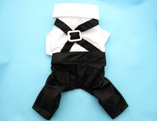 Customized White Black Boy Dog Pet Wedding Party Dress Jackets OEM / ODM