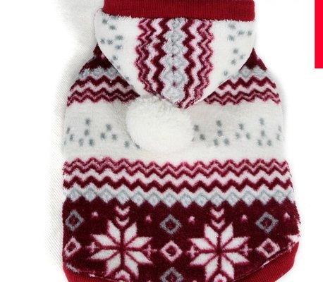 Personalized XS / XL Dog Clothes with Snowflake Print PET Wear Winter Coats For Small Dogs