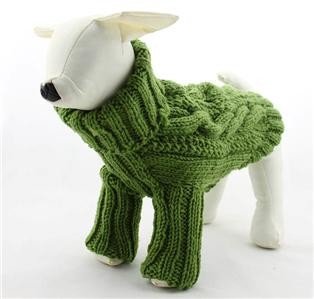 Winter Pet Long Sleeve Dog Turtleneck Sweater Hand Knitting Labrador Apparel