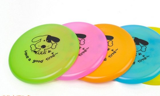 Plastic Frisbee pet dog toys green color Funny and lovely