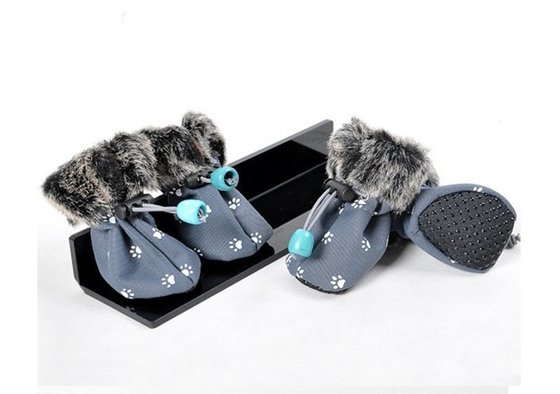 Christmas OEM Cute PET PU Dog Shoes FOR winter , S M XL dog running shoes