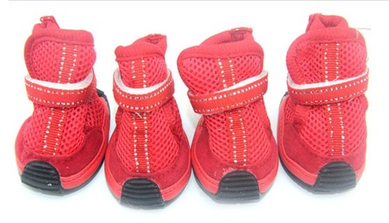 Casual pet dog shoes with PU / cotton and spandex for small animals