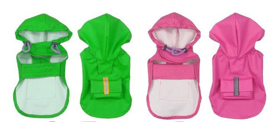 Pet Clothing  Dachshund  Raincoat Heavy Duty Strong Waterproof green , Pink Color