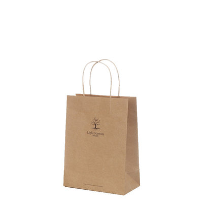 China Kraft brown paper bag with handles book packaging bag window supplier
