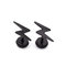 High Quality Vintage Punk Black Titanium Steel Earrings Cool Lightning Small Stud Earrings for Men and Women supplier