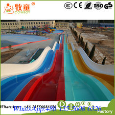 China China manufacturers colorful fiberglass rainbow water slides for Amusement water park supplier