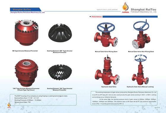 Wellhead FC gate valve/Cameron Gate Valve, API 6A 1-13/16" 5000psi Well Drilling Use Gate Valve