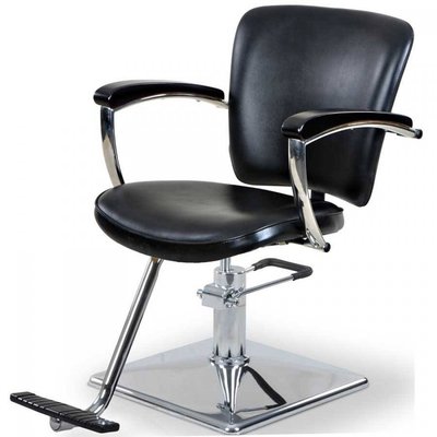 Round / Square Base Salon Hair Styling Chairs With Chrome Steel Foot Plate supplier