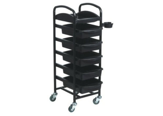 Hair Cutting Salon Rolling Cart With Sliding Drawer , Salon Storage Cart supplier